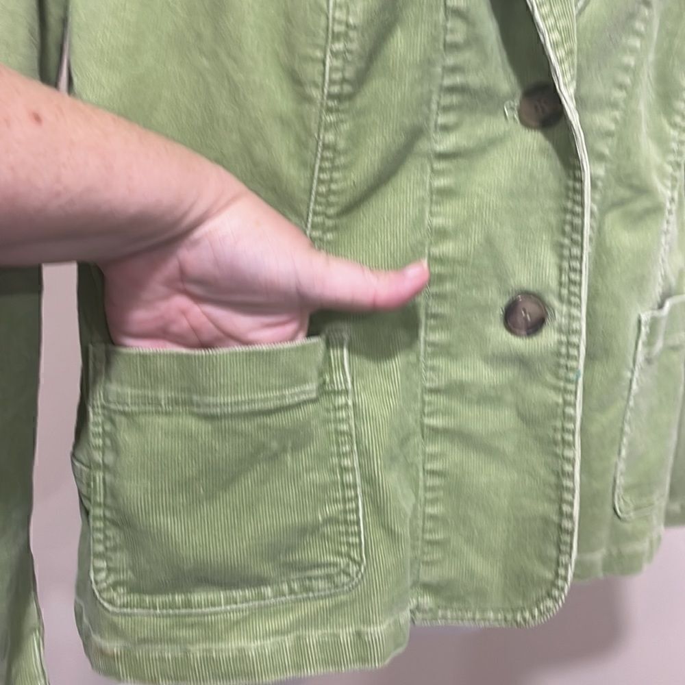 NWOT Style & Co. Green Corduroy Jacket.  Size M medium 8/10 - Picture 3 of 10